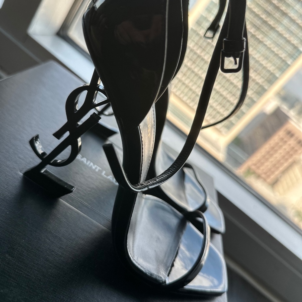 Saint Laurent Opyum YSL Logo Heels Size 37